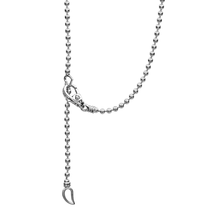 Necklaces Caviar Spark Small Station Diamond Beaded Necklace Lagos Necklaces Caviar Spark Small Station Diamond Beaded Necklace Lagos
