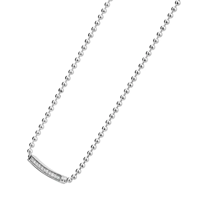 Necklaces Caviar Spark Small Station Diamond Beaded Necklace Lagos Necklaces Caviar Spark Small Station Diamond Beaded Necklace Lagos