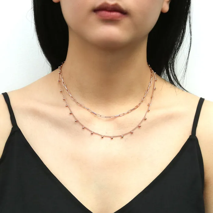 Necklaces Paperclip Link Chain Necklace 3mm BERRICLE