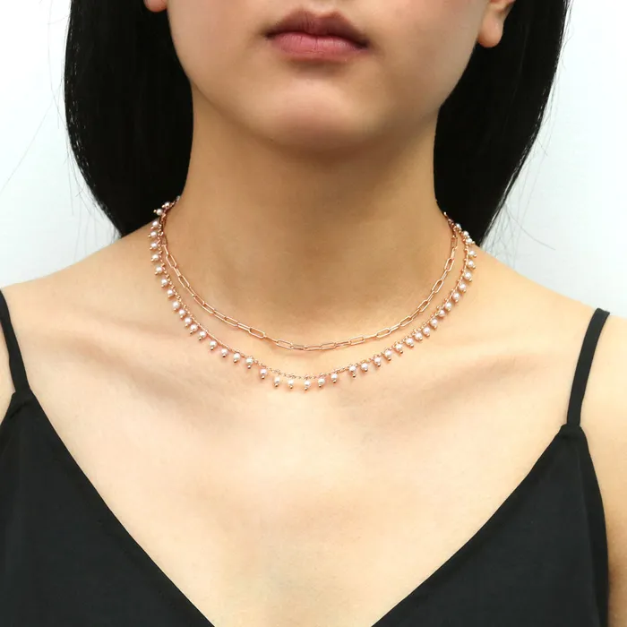 Necklaces Paperclip Link Chain Necklace 3mm BERRICLE