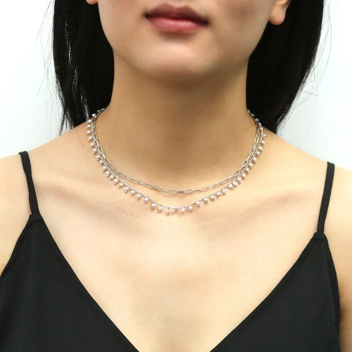 Necklaces Paperclip Link Chain Necklace 3mm BERRICLE