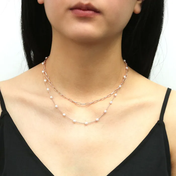 Necklaces Paperclip Link Chain Necklace 3mm BERRICLE