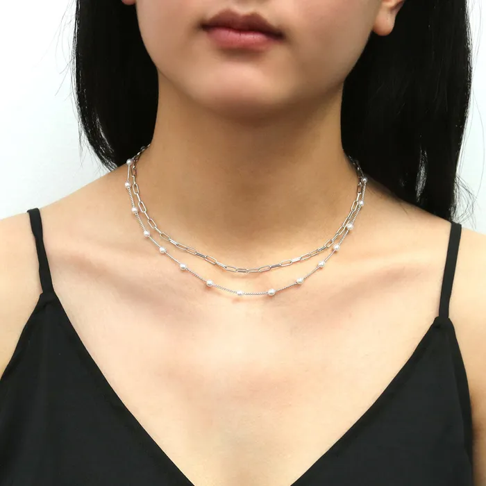 Necklaces Paperclip Link Chain Necklace 3mm BERRICLE