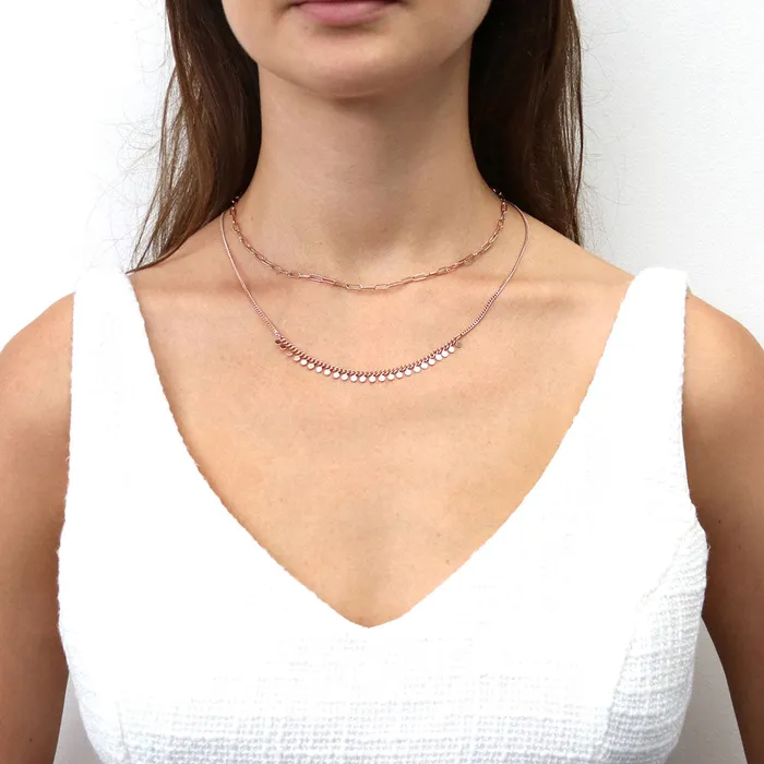 Necklaces Paperclip Link Chain Necklace 3mm BERRICLE