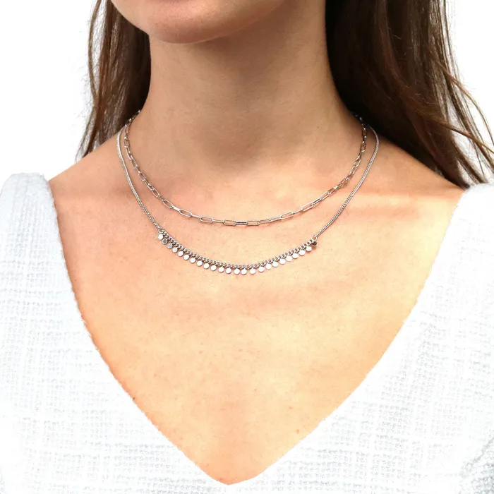 Necklaces Paperclip Link Chain Necklace 3mm BERRICLE