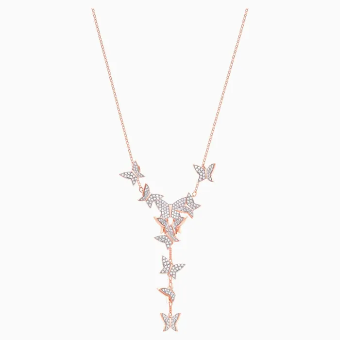 Necklaces SwarovskiLilia Y NecklaceWhite RoseGold ToneOne Size Swarovski