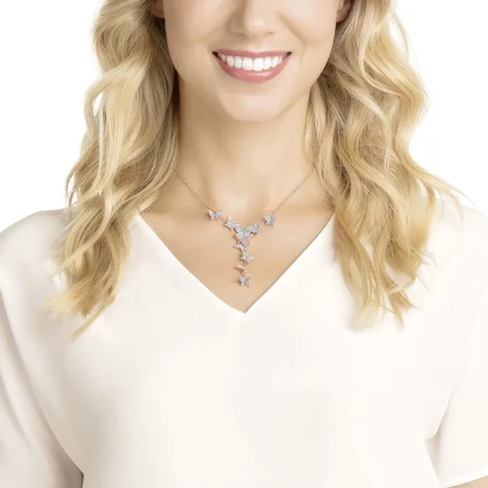 Necklaces SwarovskiLilia Y NecklaceWhite RoseGold ToneOne Size Swarovski Necklaces SwarovskiLilia Y NecklaceWhite RoseGold ToneOne Size Swarovski