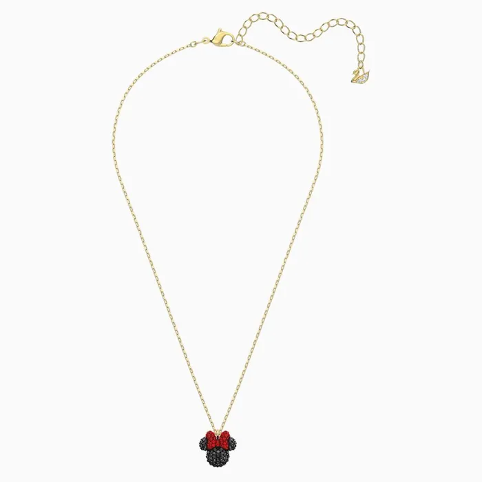 Necklaces Swarovski Swarovski Minnie Pendant Black GoldTone One Size Necklaces Swarovski Swarovski Minnie Pendant Black GoldTone One Size