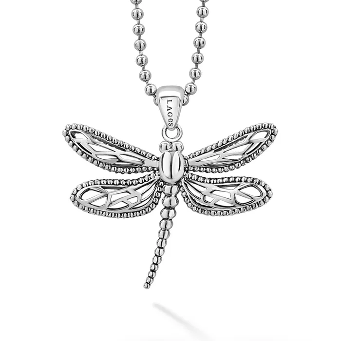Rare Wonders Dragonfly Pendant Necklace Lagos Necklaces Rare Wonders Dragonfly Pendant Necklace Lagos Necklaces