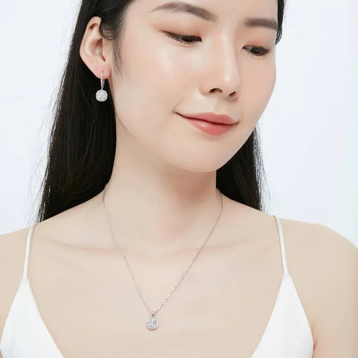 Rings BERRICLE Halo Cushion Cut CZ Set in Sterling Silver