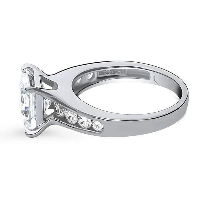 Rings BERRICLE Solitaire 3ct Princess CZ Ring in Sterling Silver