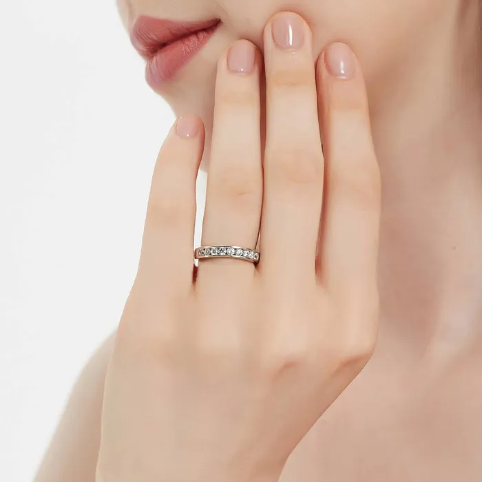 Rings BERRICLE Solitaire 3ct Princess CZ Ring Set in Sterling Silver