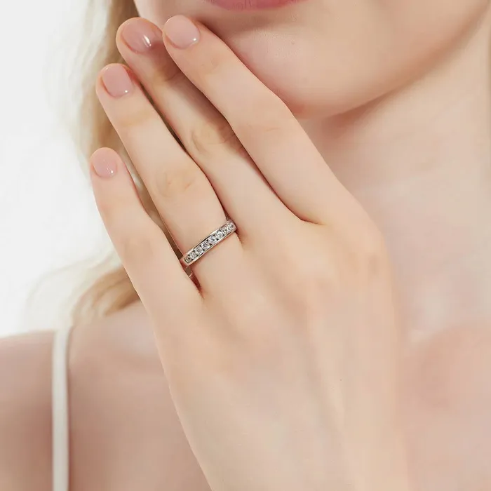 Rings BERRICLE Solitaire 3ct Princess CZ Ring Set in Sterling Silver