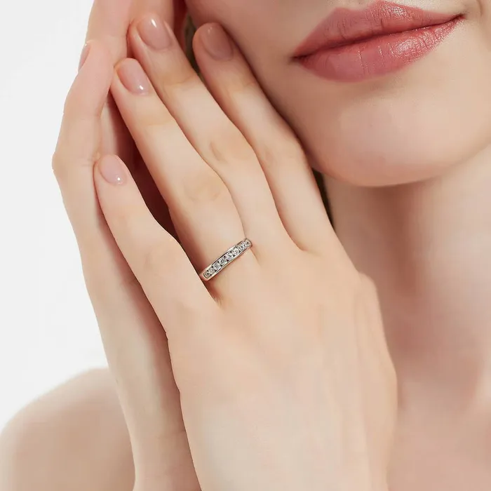 Rings BERRICLE Solitaire 3ct Princess CZ Ring Set in Sterling Silver