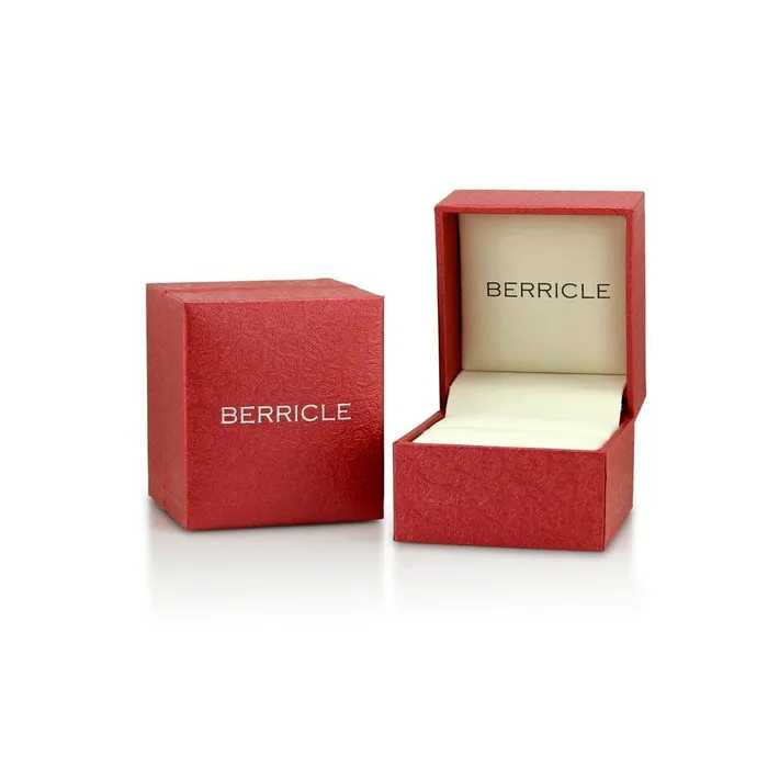 Rings BERRICLE Solitaire 3ct Princess CZ Ring Set in Sterling Silver
