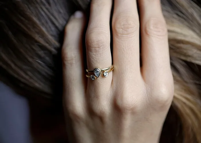 Rings capucinne Engagement Ring Set Wedding Ring Set