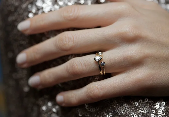 Rings capucinne Engagement Ring Set Wedding Ring Set