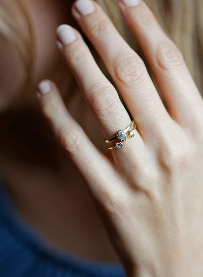 Rings capucinne Engagement Ring Set Wedding Ring Set