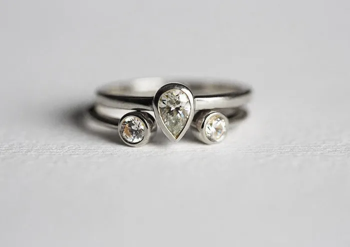 Rings capucinne Engagement Ring Set Wedding Ring Set