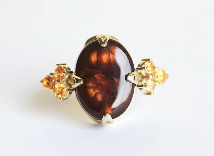 Rings Capucinne Raya Fire Agate Ring
