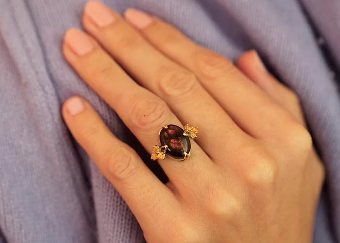 Rings Capucinne Raya Fire Agate Ring