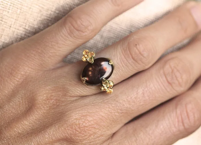 Rings Capucinne Raya Fire Agate Ring