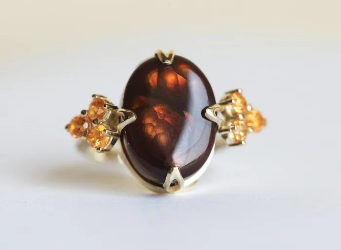 Rings Capucinne Raya Fire Agate Ring