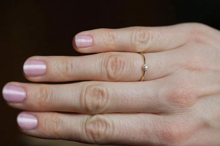 Rings Capucinne Solitaire Diamond Ring Tiny Diamond Ring