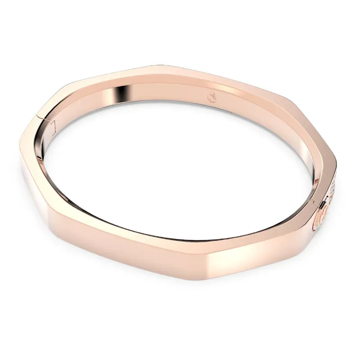Rings Swarovski Swarovski Dextera bangle Octagon shape White Rose goldtone plated
