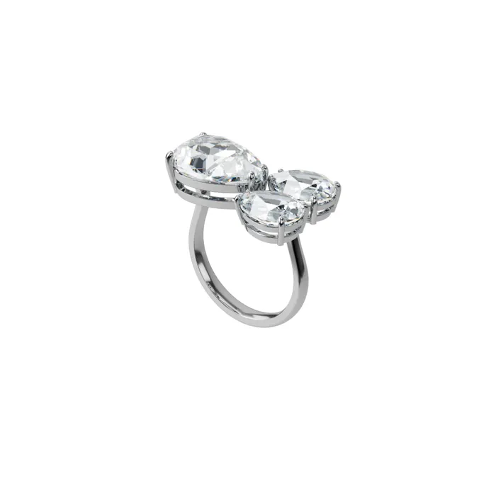 Rings Swarovski Swarovski Millenia Cocktail Ring Pear Cut Crystals White Rhodium Plated Rings Swarovski Swarovski Millenia Cocktail Ring Pear Cut Crystals White Rhodium Plated
