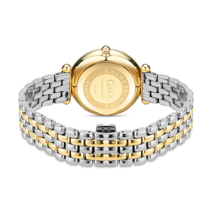 Saint Honore Watches Saint Honore Gala Ladies MOP Dial Silver Gold Plated Diamonds Watch