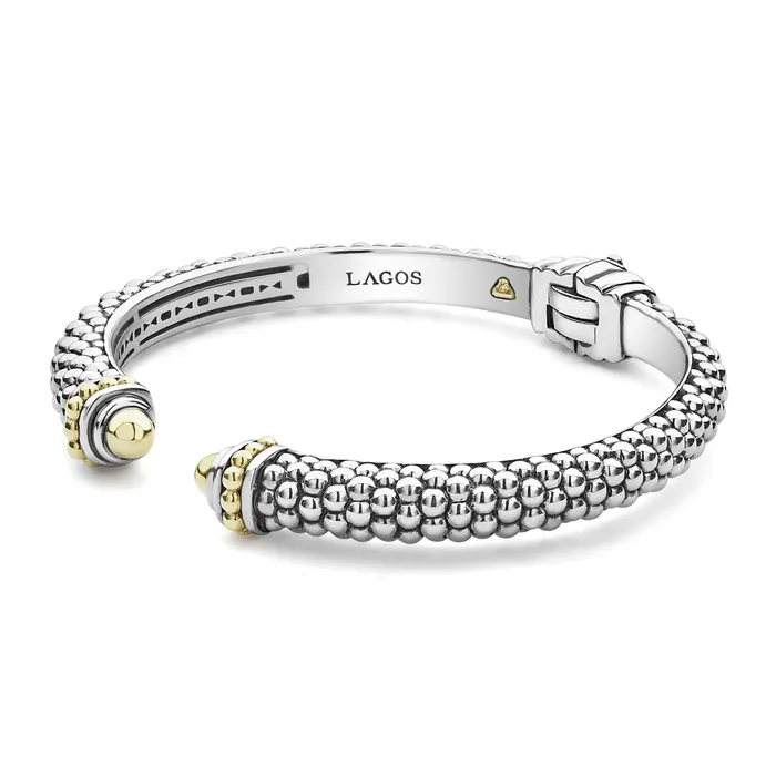 Signature Caviar TwoTone Cuff Bracelet Lagos Bracelets Signature Caviar TwoTone Cuff Bracelet Lagos Bracelets