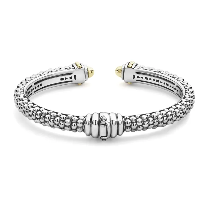 Signature Caviar TwoTone Cuff Bracelet Lagos Bracelets Signature Caviar TwoTone Cuff Bracelet Lagos Bracelets