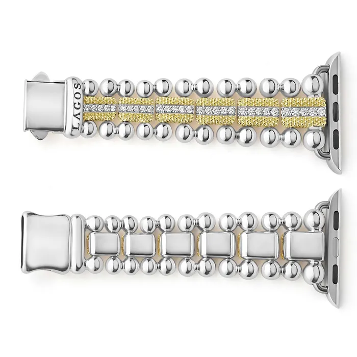 Smart Caviar 18K Gold and Diamond Caviar Beaded Watch Bracelet3845mm LAGOS Bracelets Smart Caviar 18K Gold and Diamond Caviar Beaded Watch Bracelet3845mm LAGOS Bracelets