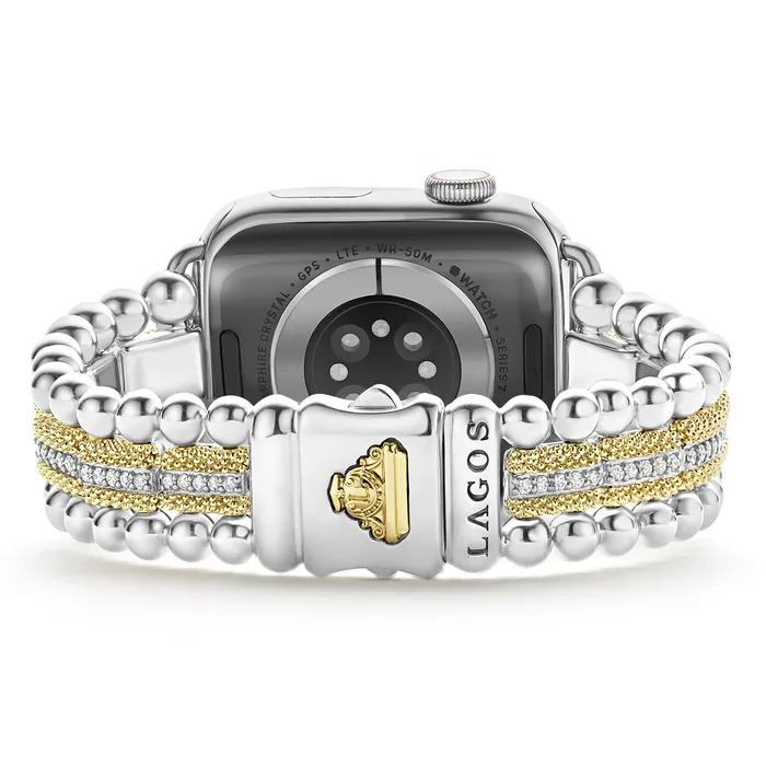 Smart Caviar 18K Gold and Diamond Caviar Beaded Watch Bracelet3845mm LAGOS Bracelets Smart Caviar 18K Gold and Diamond Caviar Beaded Watch Bracelet3845mm LAGOS Bracelets