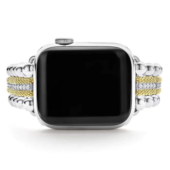 Smart Caviar 18K Gold and Diamond Caviar Beaded Watch Bracelet3845mm LAGOS Bracelets Smart Caviar 18K Gold and Diamond Caviar Beaded Watch Bracelet3845mm LAGOS Bracelets