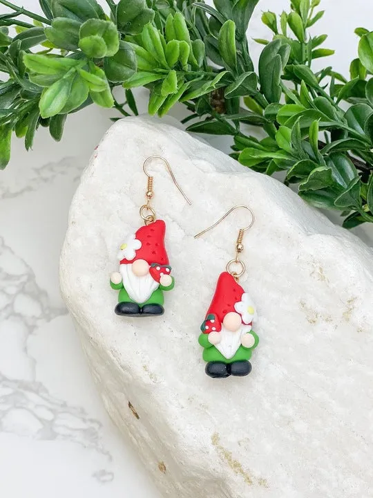 Strawberry Gnome Dangle Earrings Prep Obsessed FP Earrings