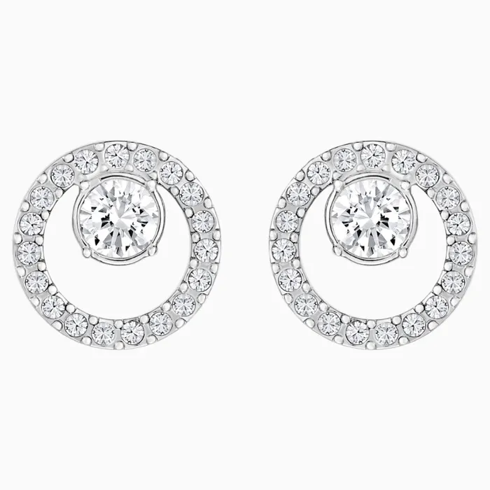 Swarovski Earrings Swarovski Creativity Circle Pierced Earrings White