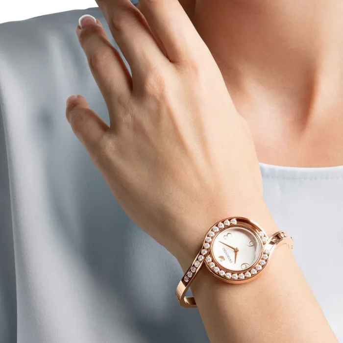 Swarovski Lovely Crystals Bangle Watch Metal Bracelet White RoseGold Tone Size S Swarovski Bracelets Swarovski Lovely Crystals Bangle Watch Metal Bracelet White RoseGold Tone Size S Swarovski Bracelets