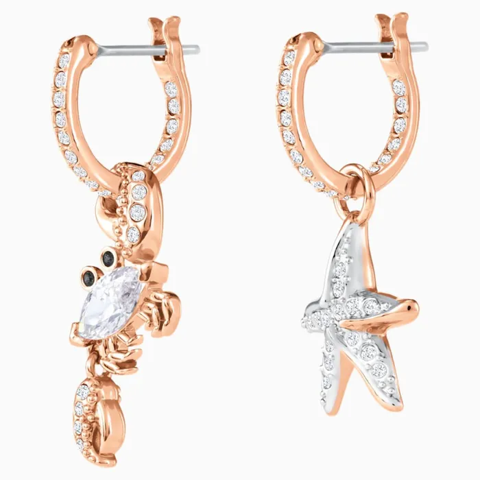 SwarovskiOcean Crab Pierced EarringsWhite RoseGold ToneOne Size Swarovski Earrings SwarovskiOcean Crab Pierced EarringsWhite RoseGold ToneOne Size Swarovski Earrings