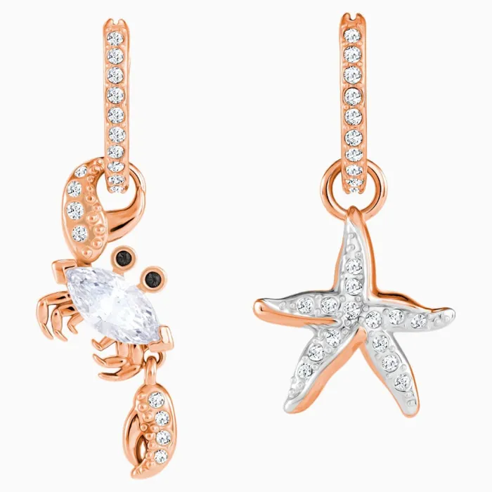 SwarovskiOcean Crab Pierced EarringsWhite RoseGold ToneOne Size Swarovski Earrings SwarovskiOcean Crab Pierced EarringsWhite RoseGold ToneOne Size Swarovski Earrings