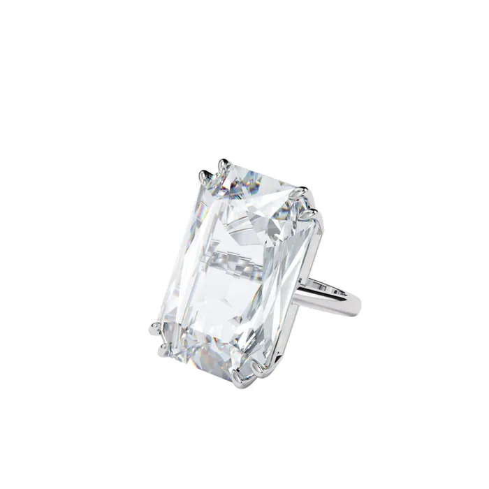 Swarovski Rings Swarovski Mesmera Cocktail Ring Oversized Crystal White Rhodium Plated Swarovski Rings Swarovski Mesmera Cocktail Ring Oversized Crystal White Rhodium Plated