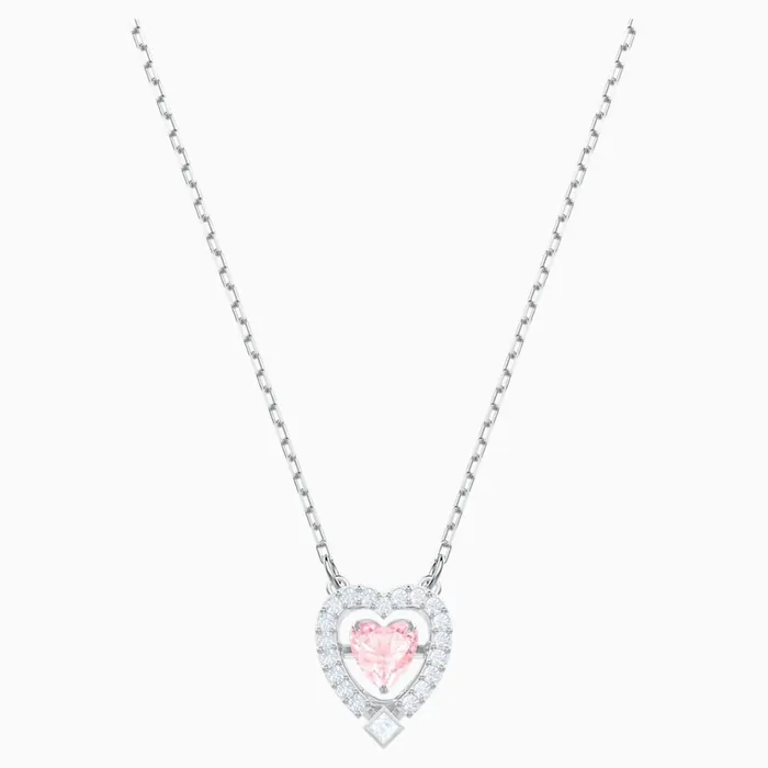 Swarovski Sparkling Dance Heart Necklace Pink Swarovski Necklaces Swarovski Sparkling Dance Heart Necklace Pink Swarovski Necklaces