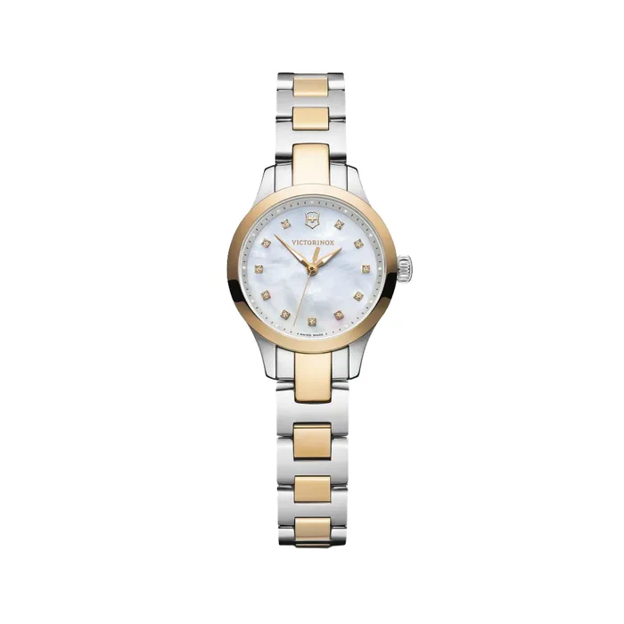 Victorinox Bracelets Victorinox Alliance XS 28 White MOP Dial 2Tones SilverRoseGold Bracelet Womens Watch Victorinox Bracelets Victorinox Alliance XS 28 White MOP Dial 2Tones SilverRoseGold Bracelet Womens Watch