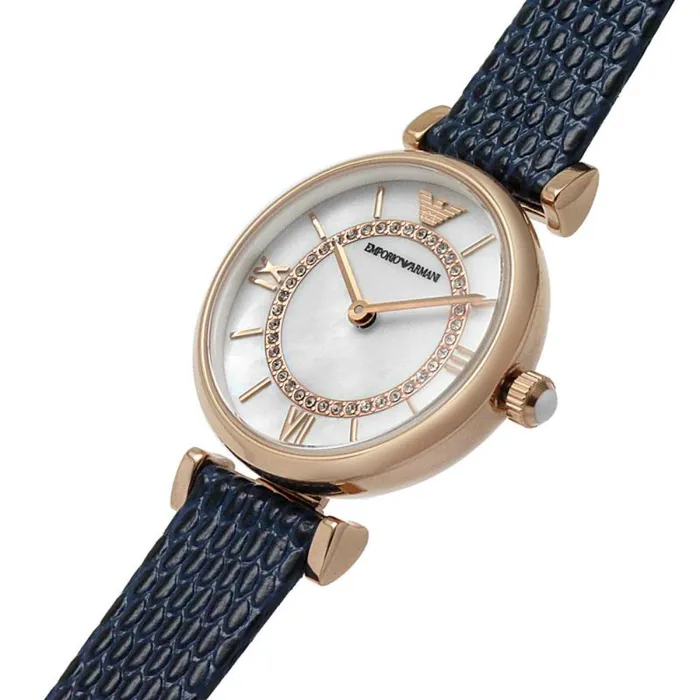 Watches Emporio Armani Womens Gianni TBar Analog Mother of Pearl Dial Watch Emporio Armani
