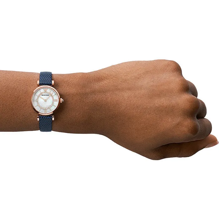 Watches Emporio Armani Womens Gianni TBar Analog Mother of Pearl Dial Watch Emporio Armani
