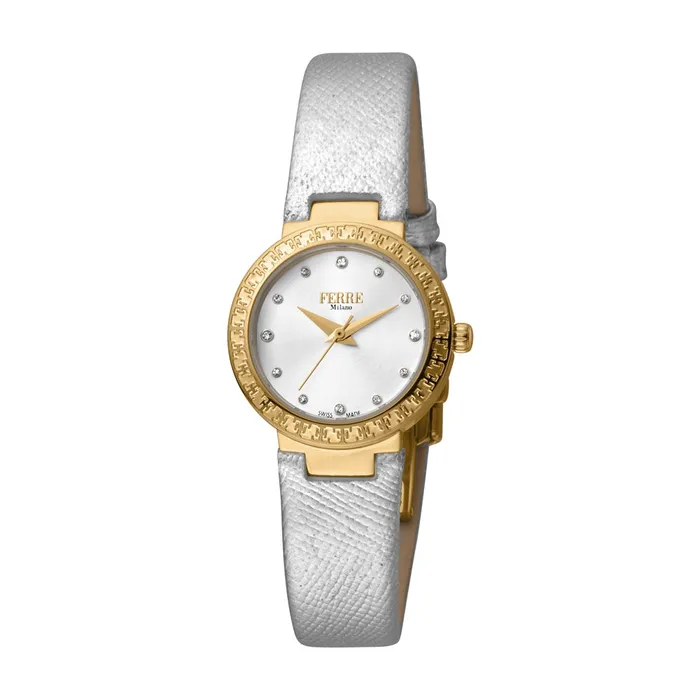 Watches Ferre Milano Ladies Watch Golden Color Case With White Dial Leather Strap Ferre Milano Watches Ferre Milano Ladies Watch Golden Color Case With White Dial Leather Strap Ferre Milano