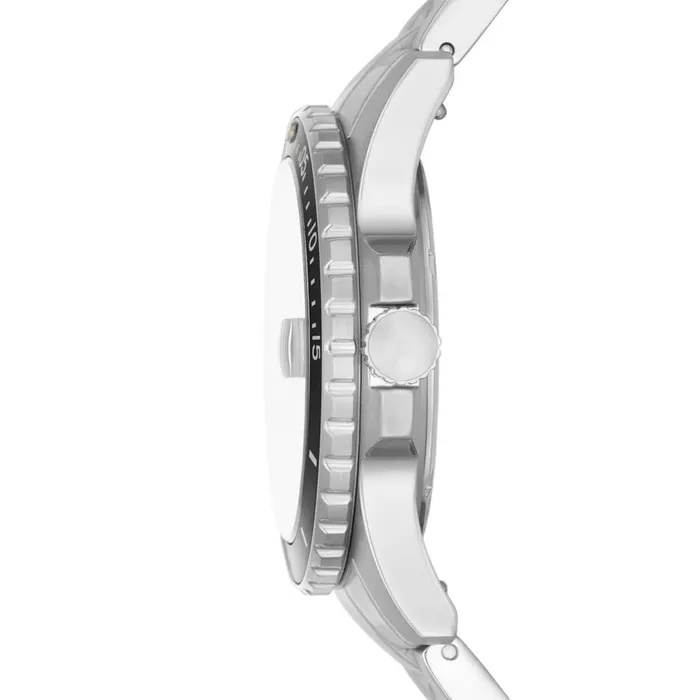 Watches Fossil Blue Gents ThreeHand Date Stainless Steel Watch Fossil