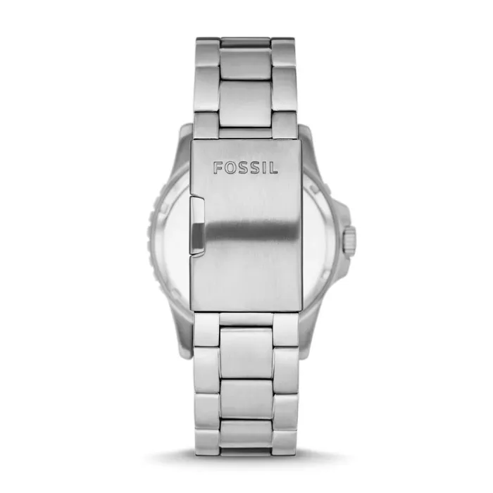 Watches Fossil Blue Gents ThreeHand Date Stainless Steel Watch Fossil
