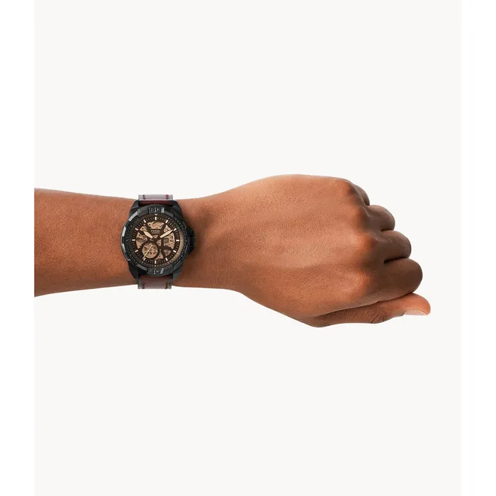 Watches Fossil Fossil Bronson Mens Automatic Brown Eco Leather Watch Watches Fossil Fossil Bronson Mens Automatic Brown Eco Leather Watch